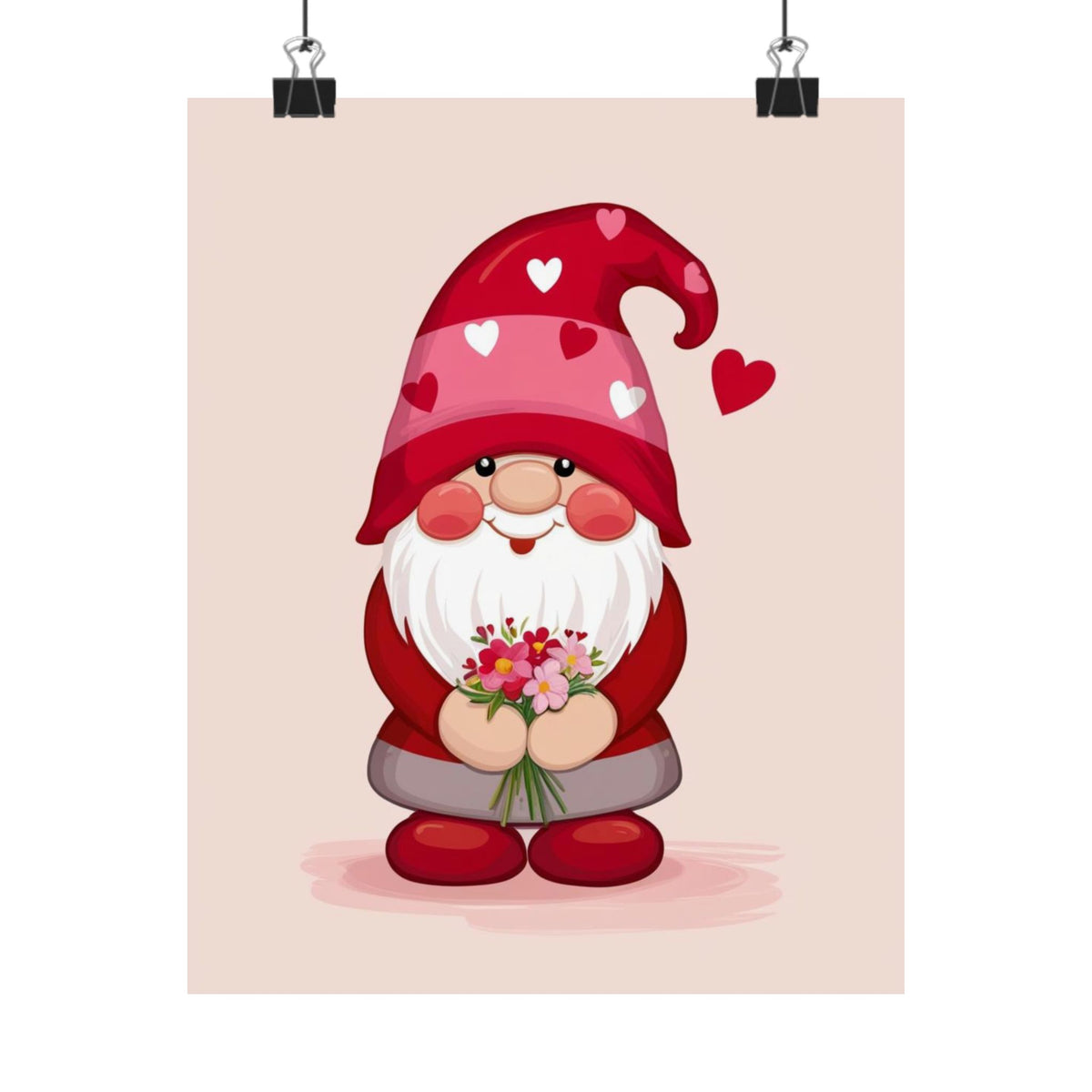 Love Gnome Matte Poster — Cute Gnome Wall Art