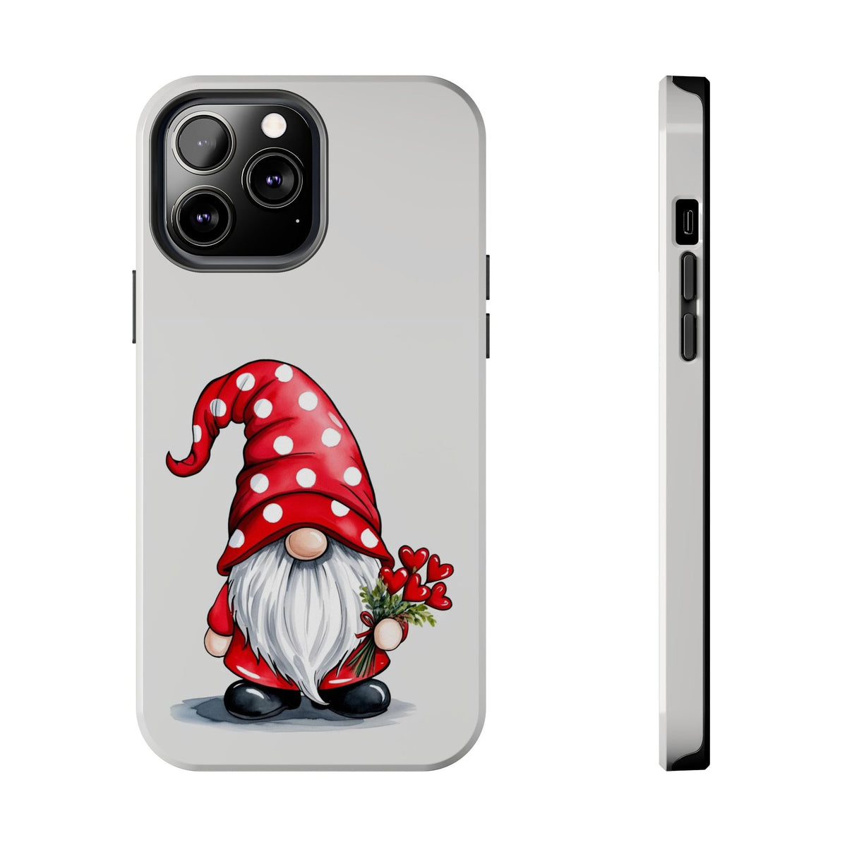 Valentine Gnome Phone Case — Cute Polka Dot Red Gnome Protective Case