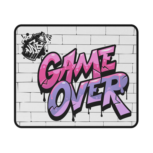 Game Over Graffiti Non-Slip Gaming Mouse Pad For Girls