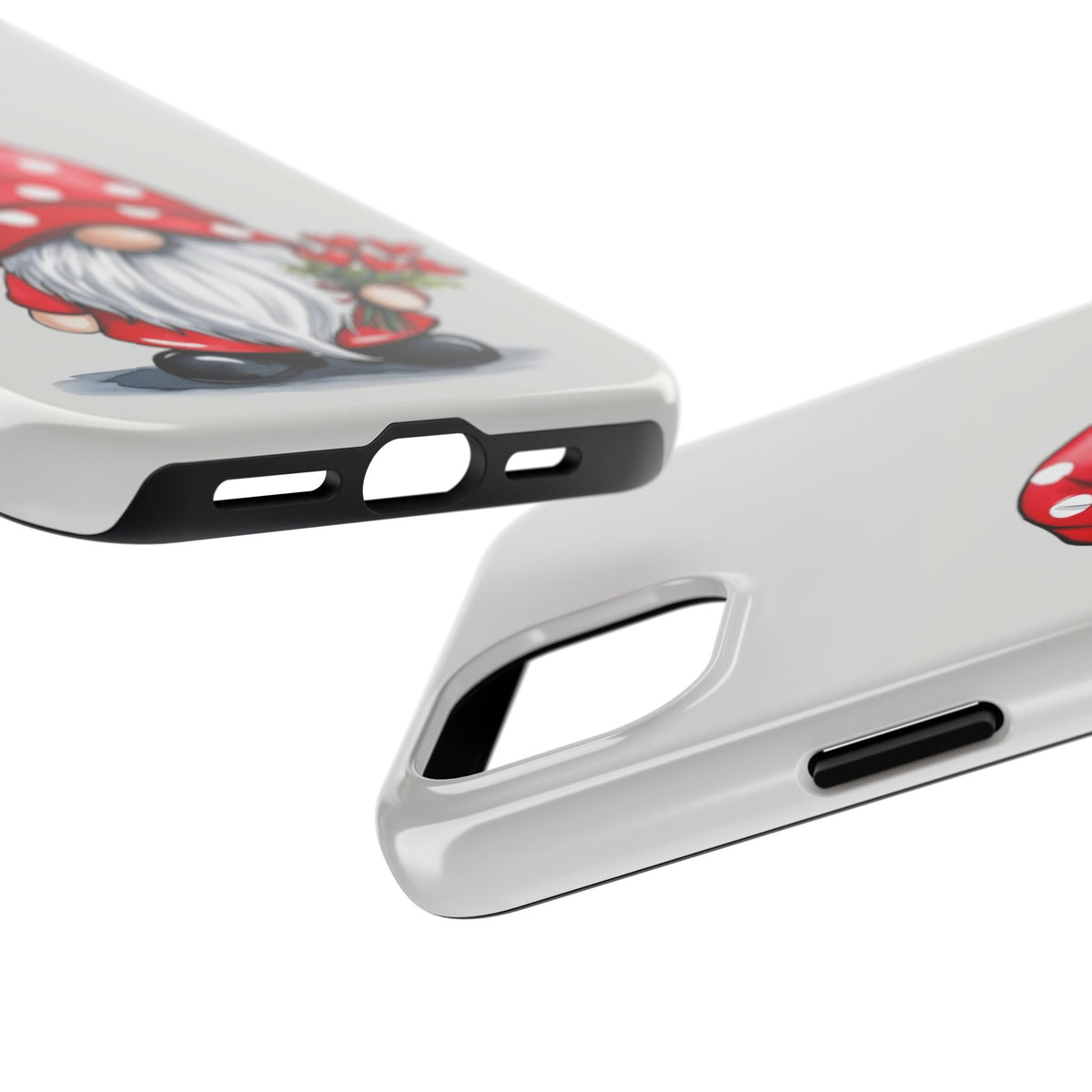 Valentine Gnome Phone Case — Cute Polka Dot Red Gnome Protective Case