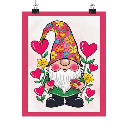 Floral Gnome Poster