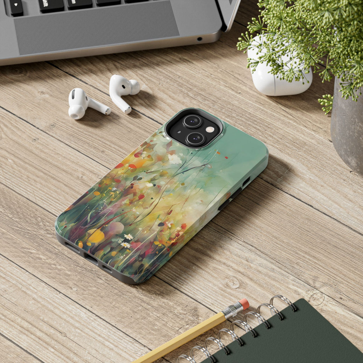 Floral Meadow Tough Phone Case — Painterly Wildflower Protection