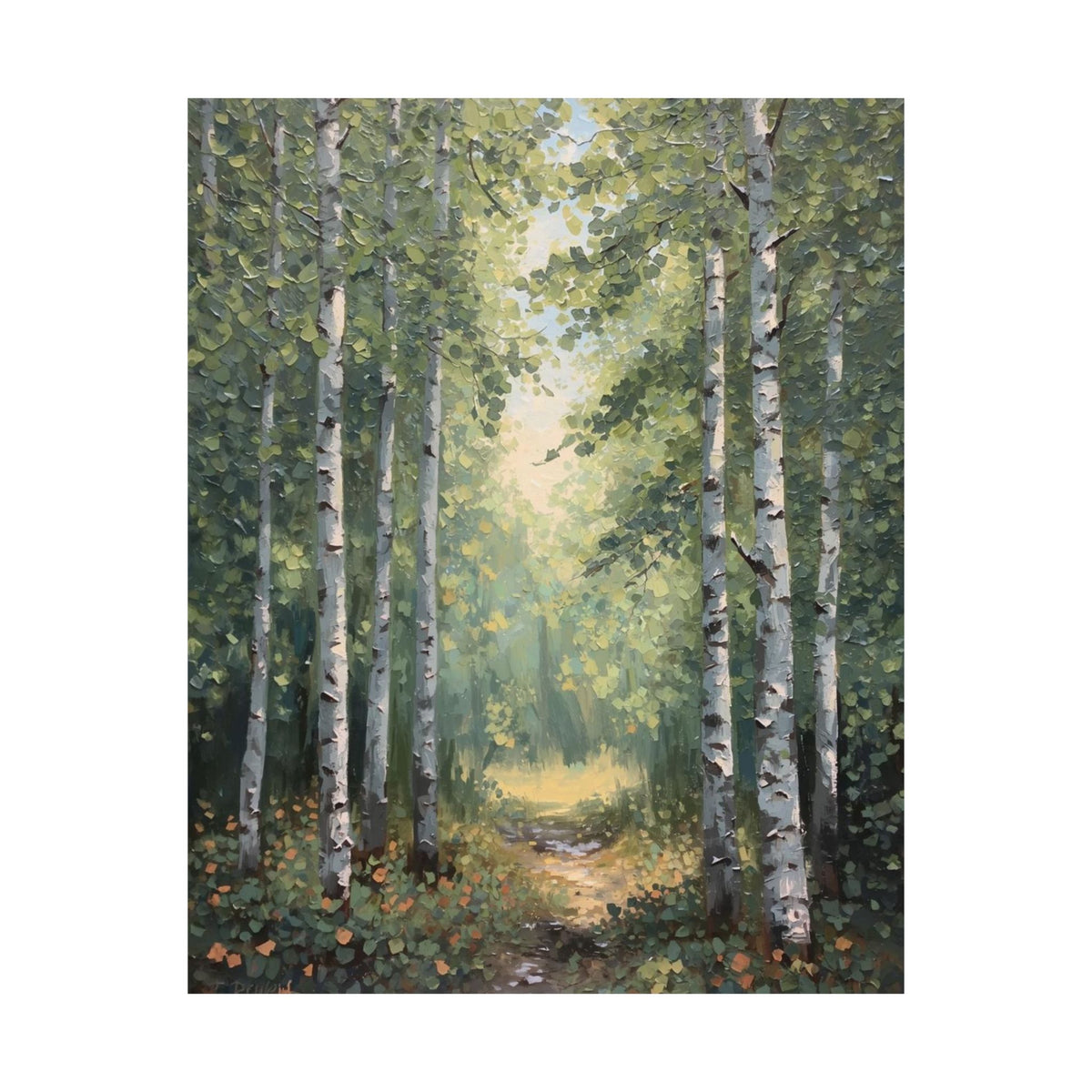 Birch Forest Trail Poster