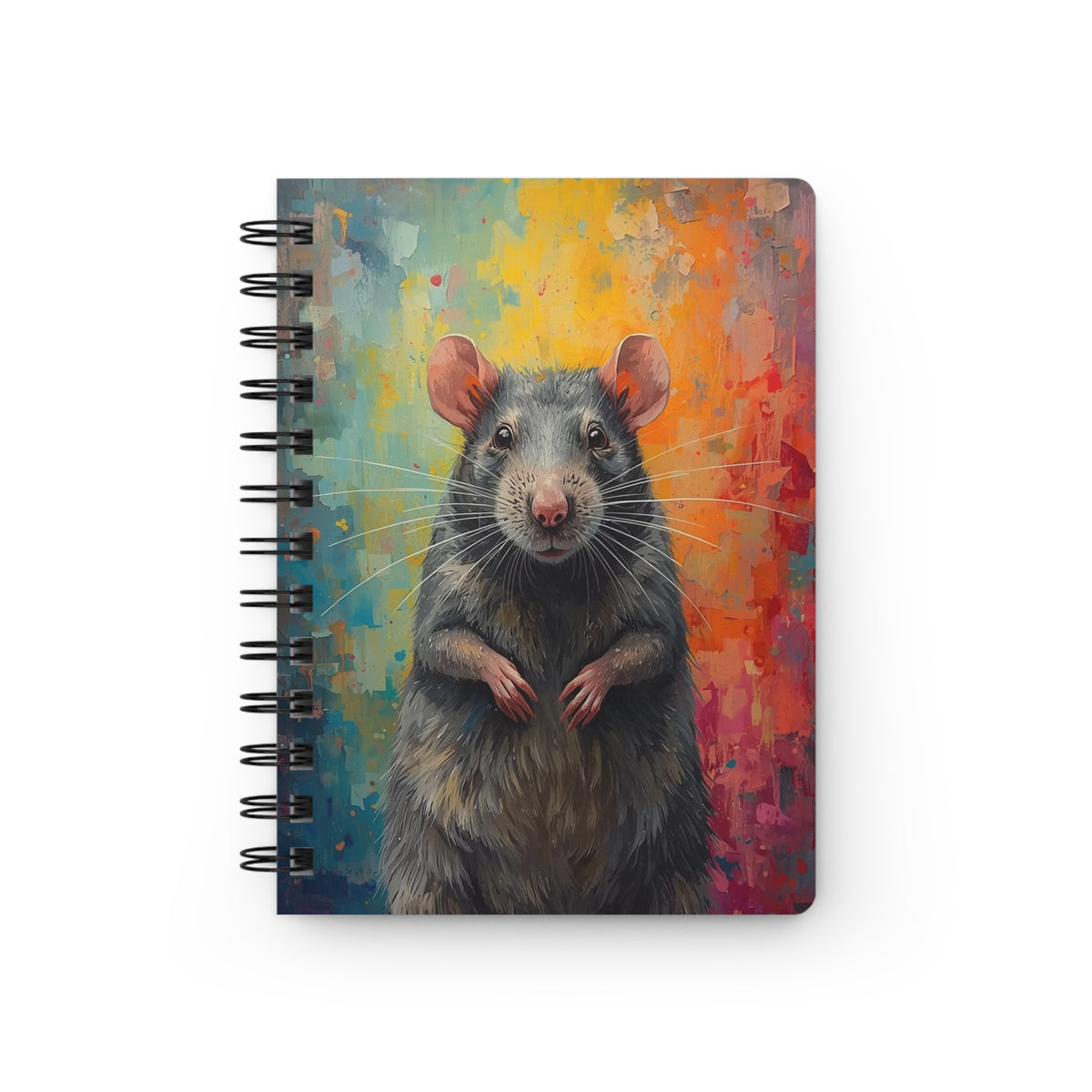 Colorful Rat Art Spiral Bound Journal