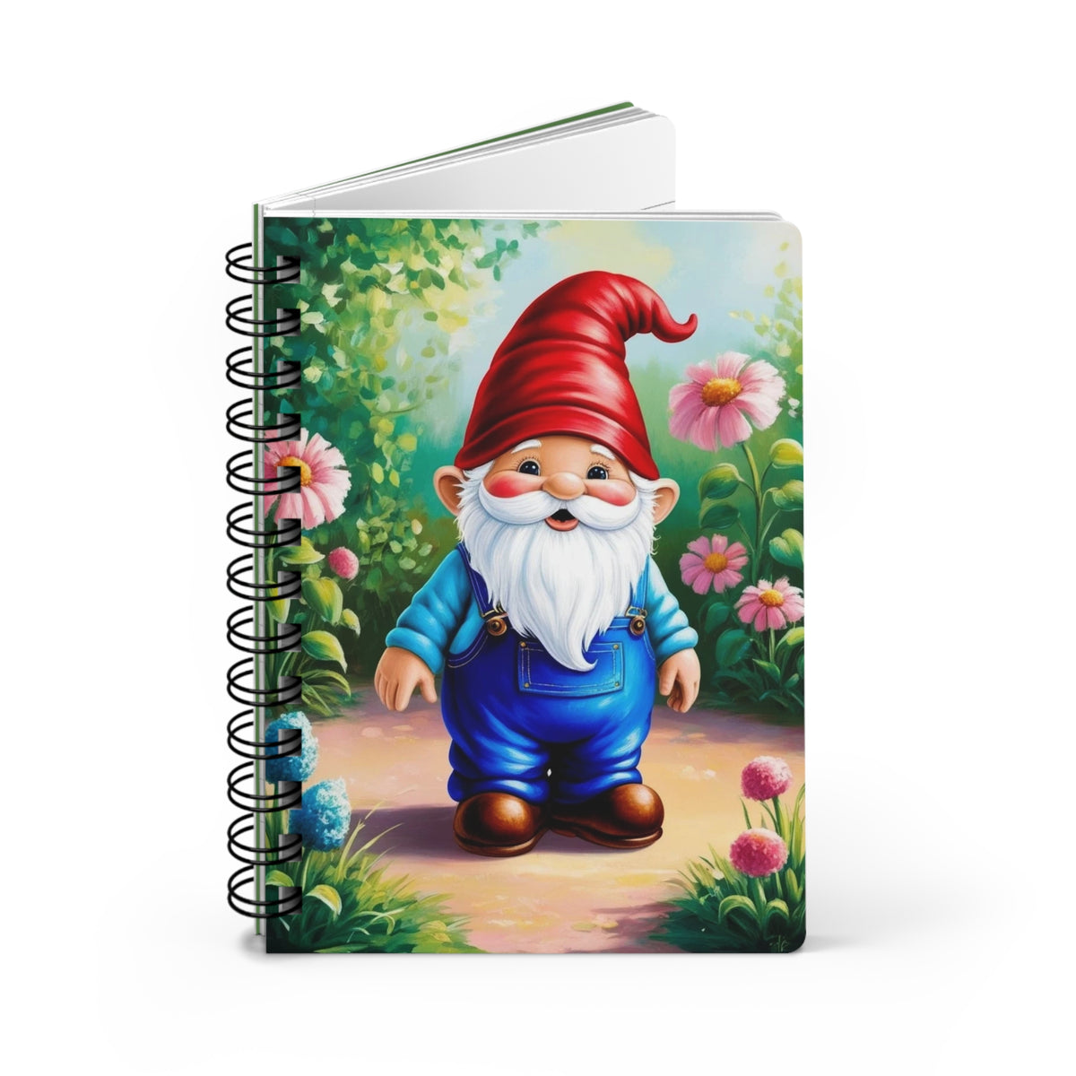 Garden Gnome Spiral Bound Journal