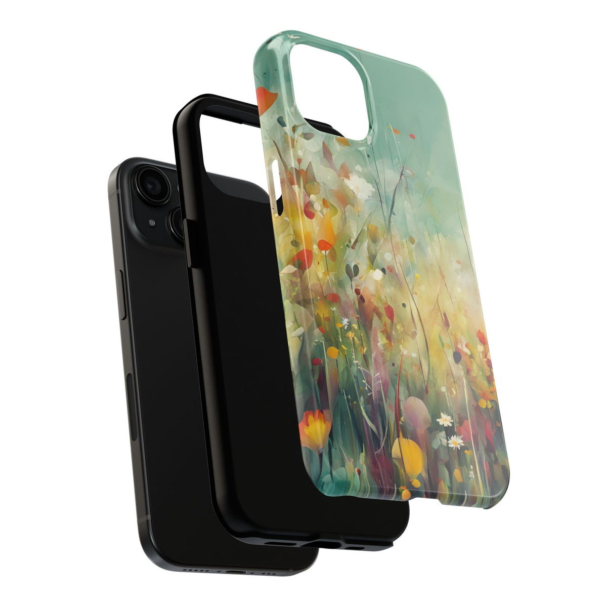 Floral Meadow Tough Phone Case — Painterly Wildflower Protection