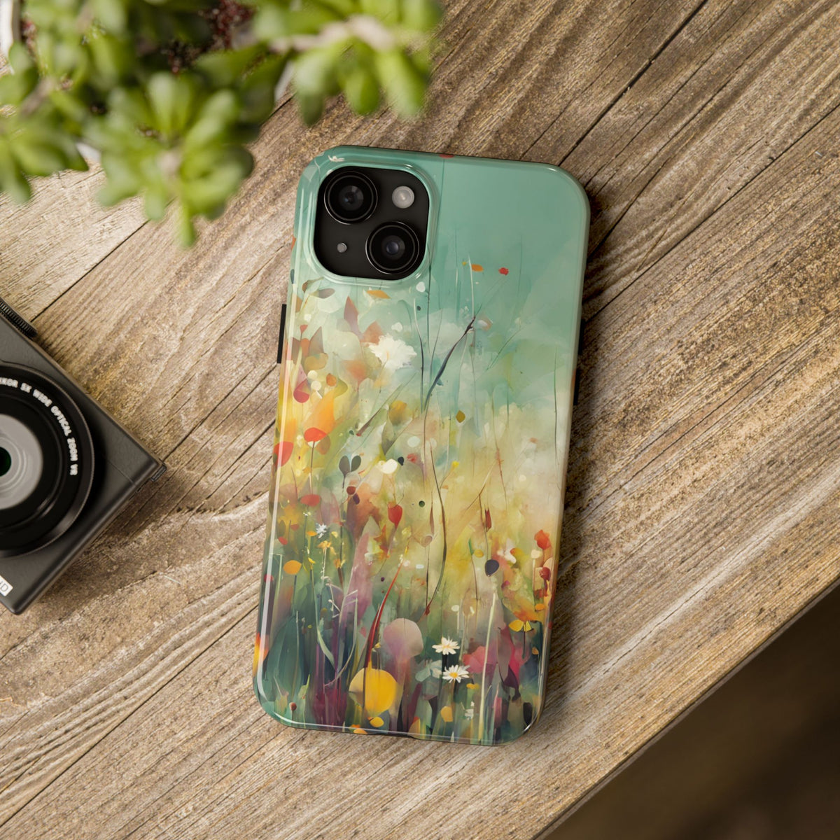 Floral Meadow Tough Phone Case — Painterly Wildflower Protection