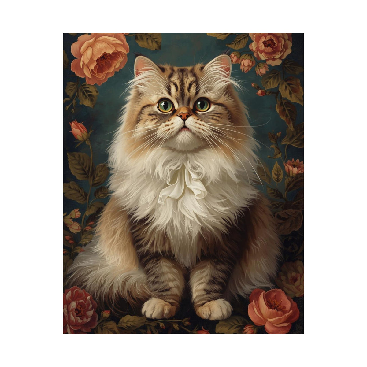 Vintage Persian Cat Poster — Matte Vertical Wall Art