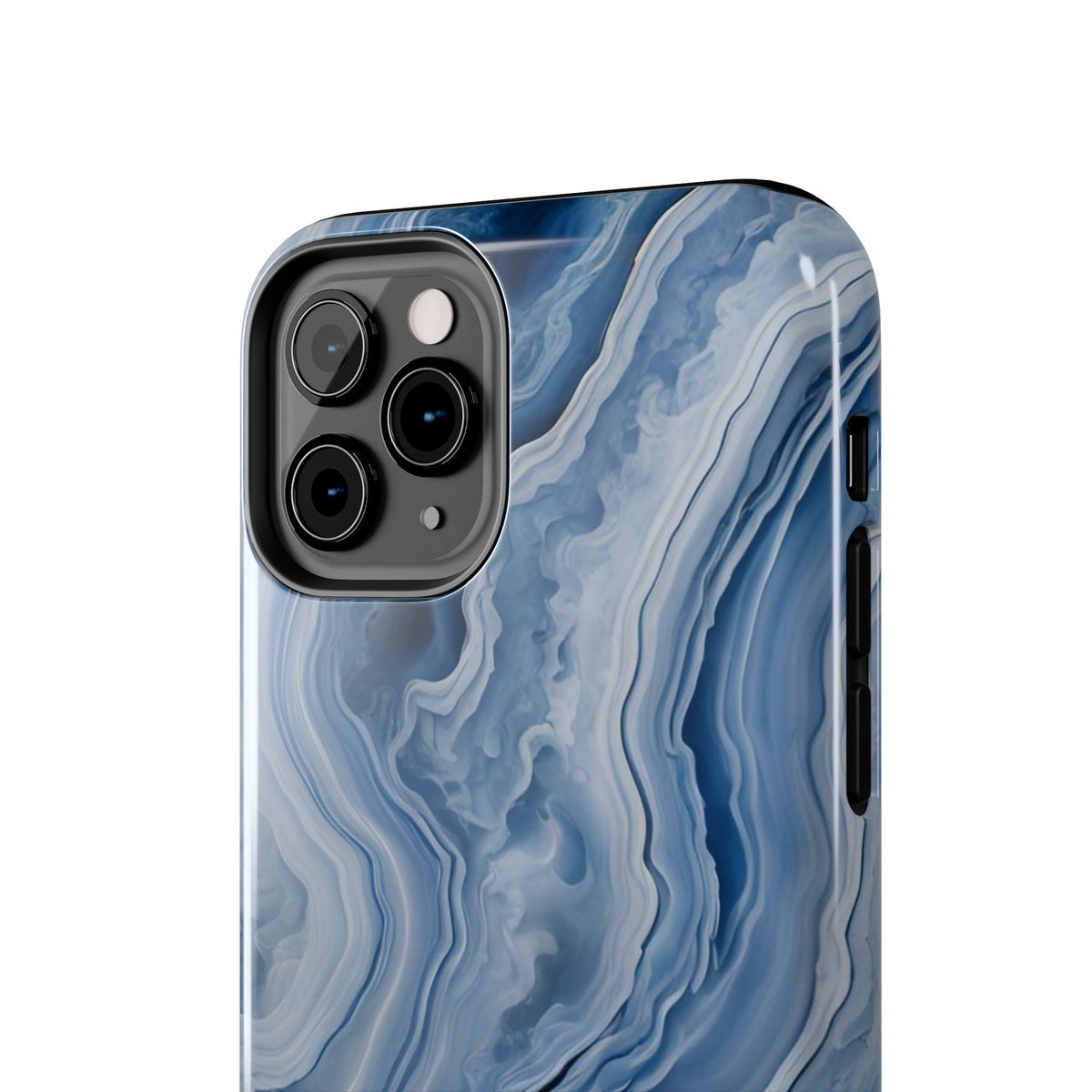 Blue Lace Agate Tough Phone Case — Marble Stone Protective Phone Cover