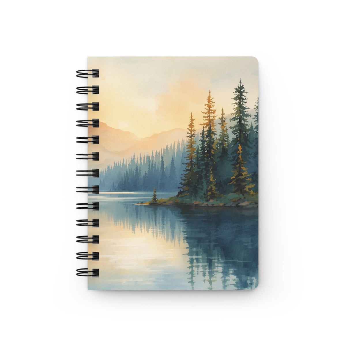 Lakeview Pines Spiral Journal — Scenic Mountain & Forest Notebook