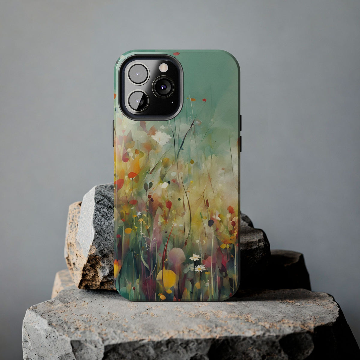 Floral Meadow Tough Phone Case — Painterly Wildflower Protection