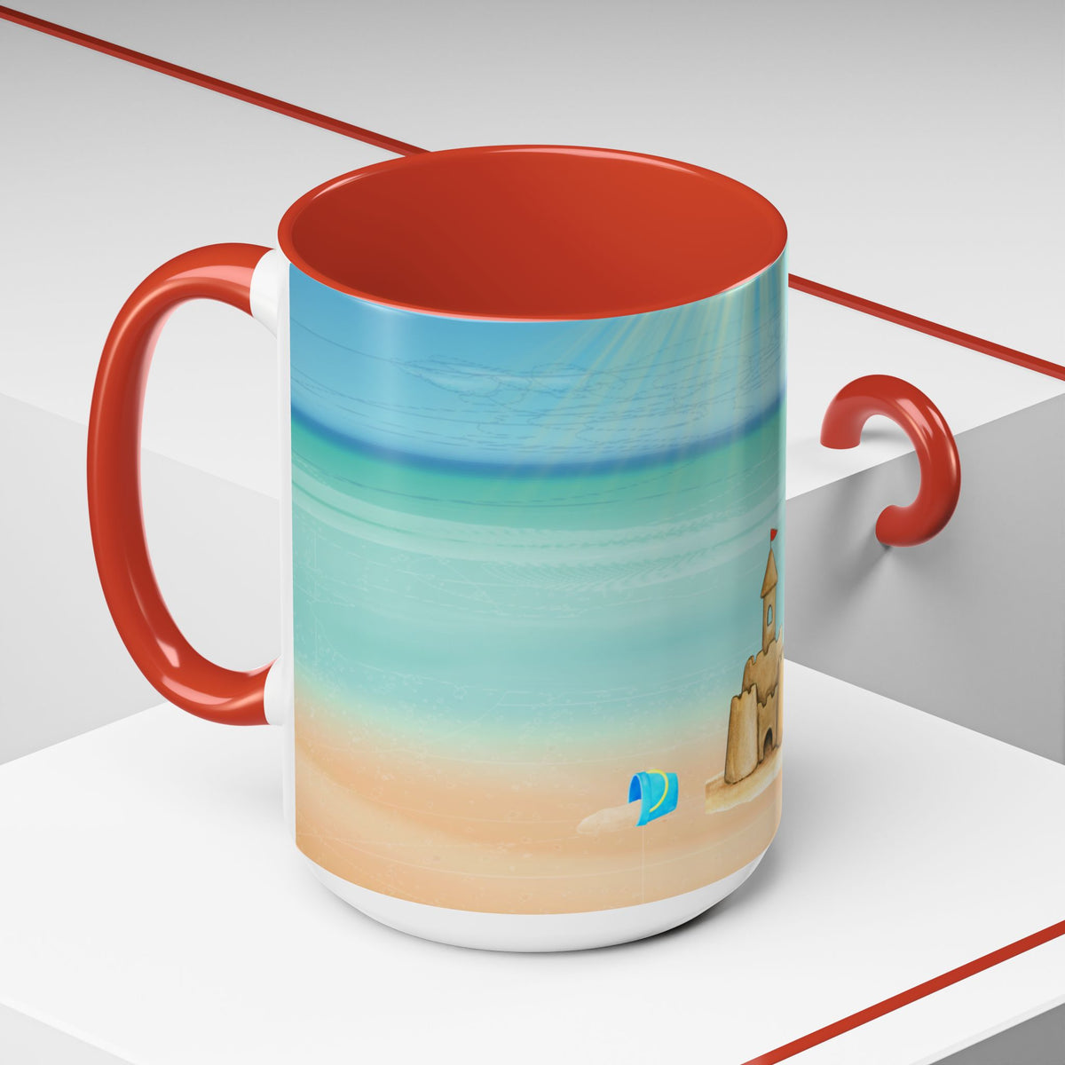 Beach Sandcastle Coffee Mug – Ocean Accent 11/15oz