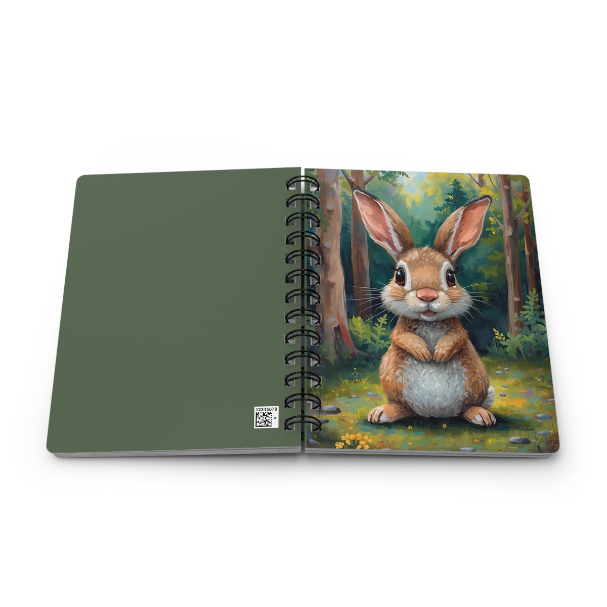 Whimsical Forest Bunny Spiral Bound Journal