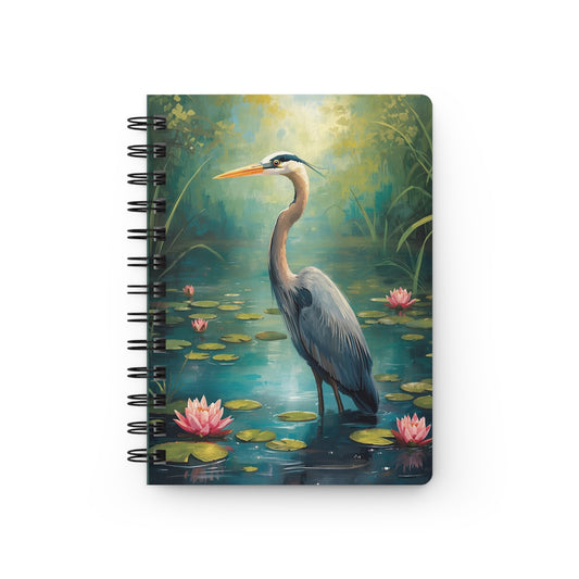 Heron Pond Spiral Notebook — Waterlily Wildlife Journal