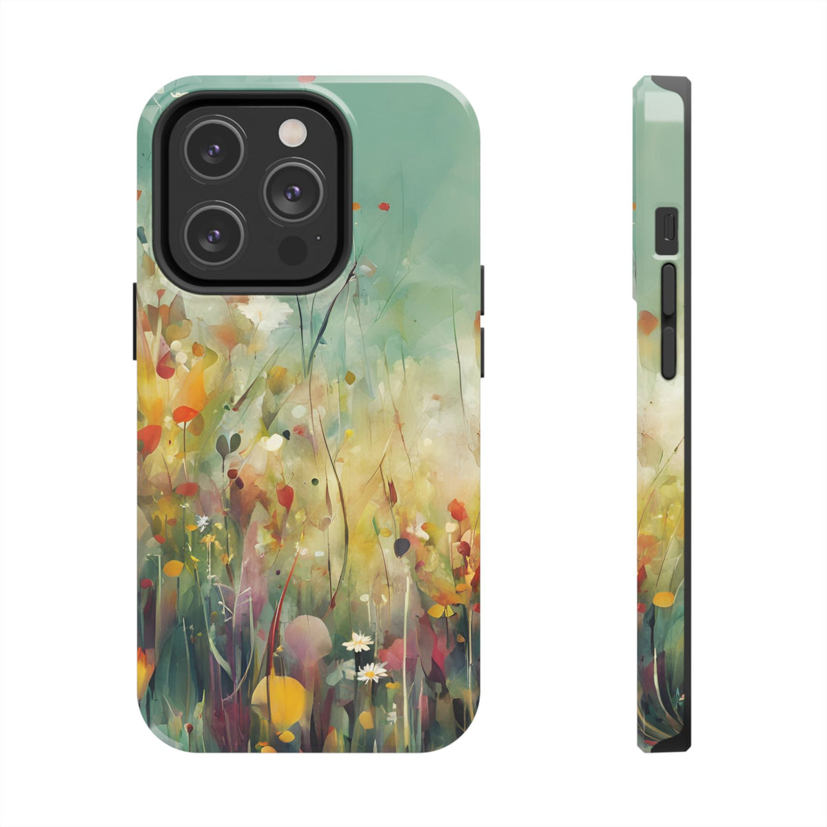 Floral Meadow Tough Phone Case — Painterly Wildflower Protection
