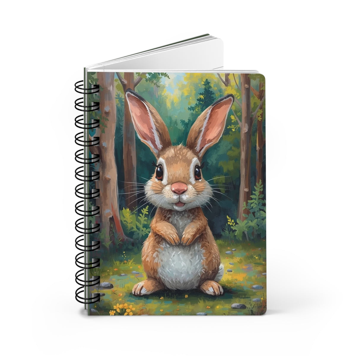 Whimsical Forest Bunny Spiral Bound Journal