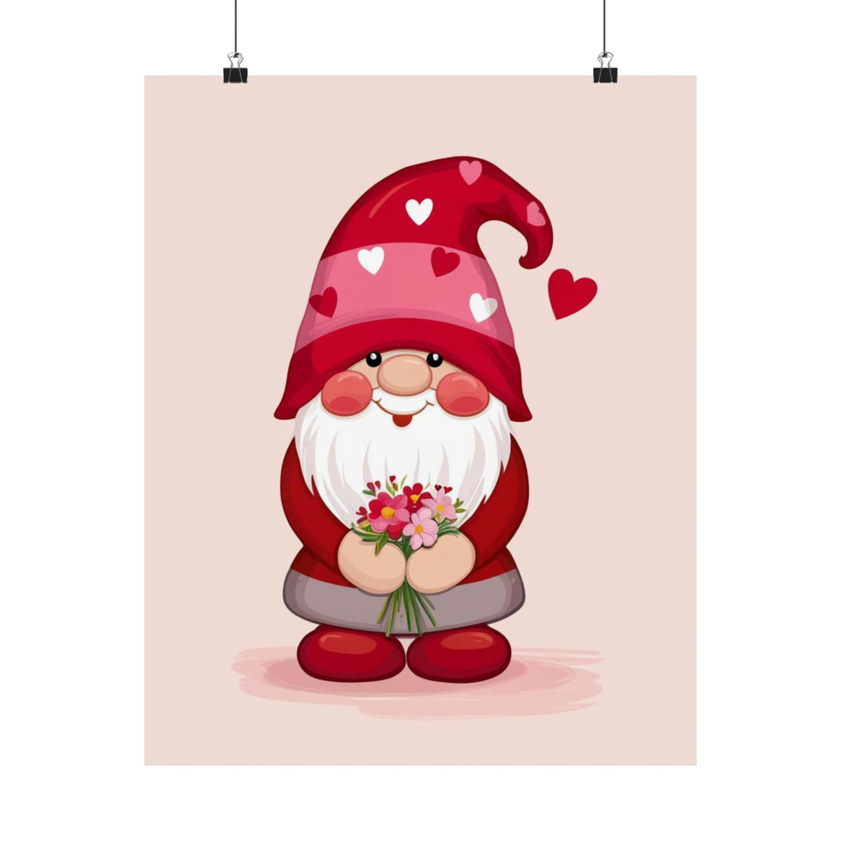 Love Gnome Matte Poster — Cute Gnome Wall Art