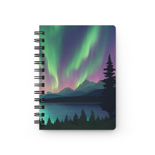 Aurora Borealis Spiral Notebook — Northern Lights Journal