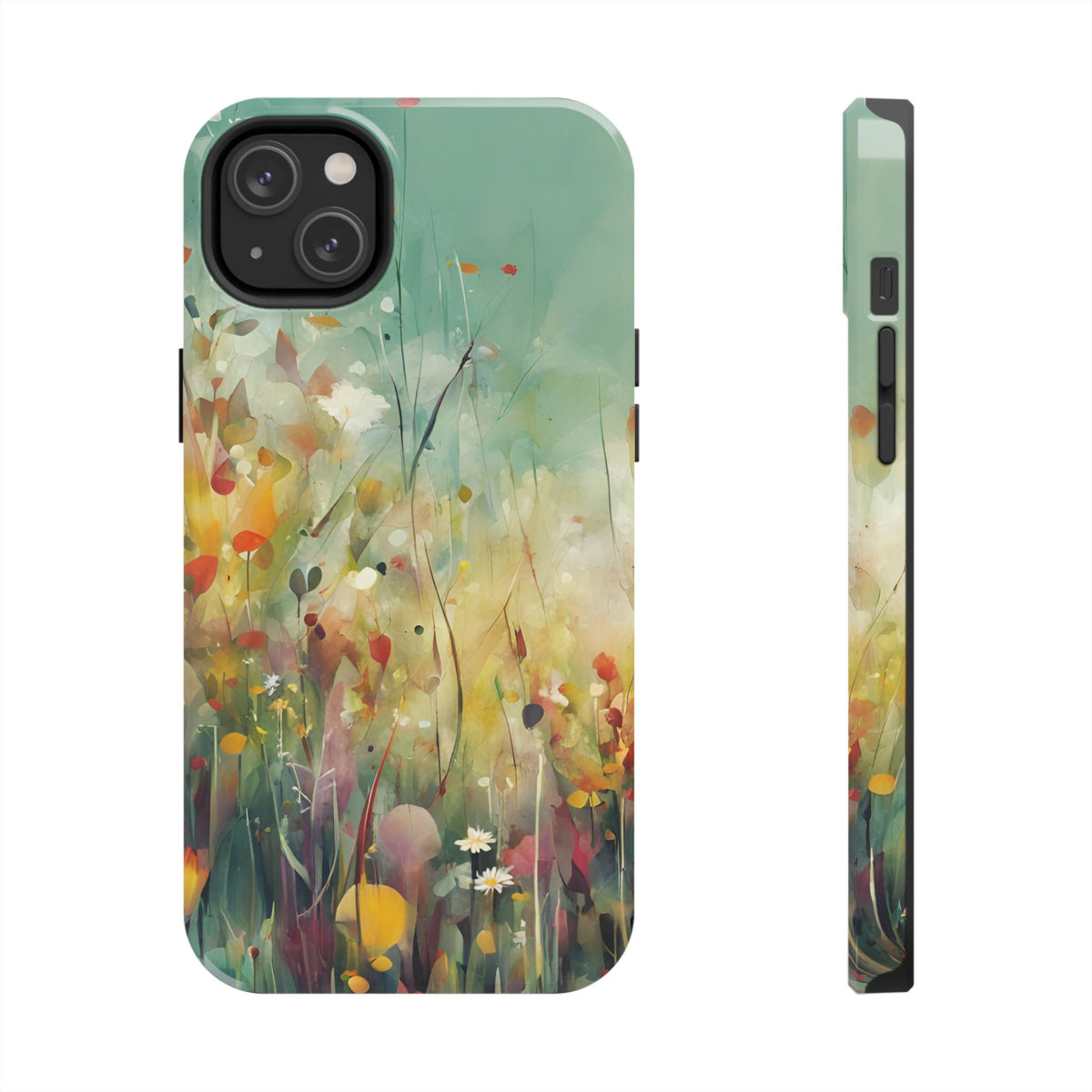 Floral Meadow Tough Phone Case — Painterly Wildflower Protection