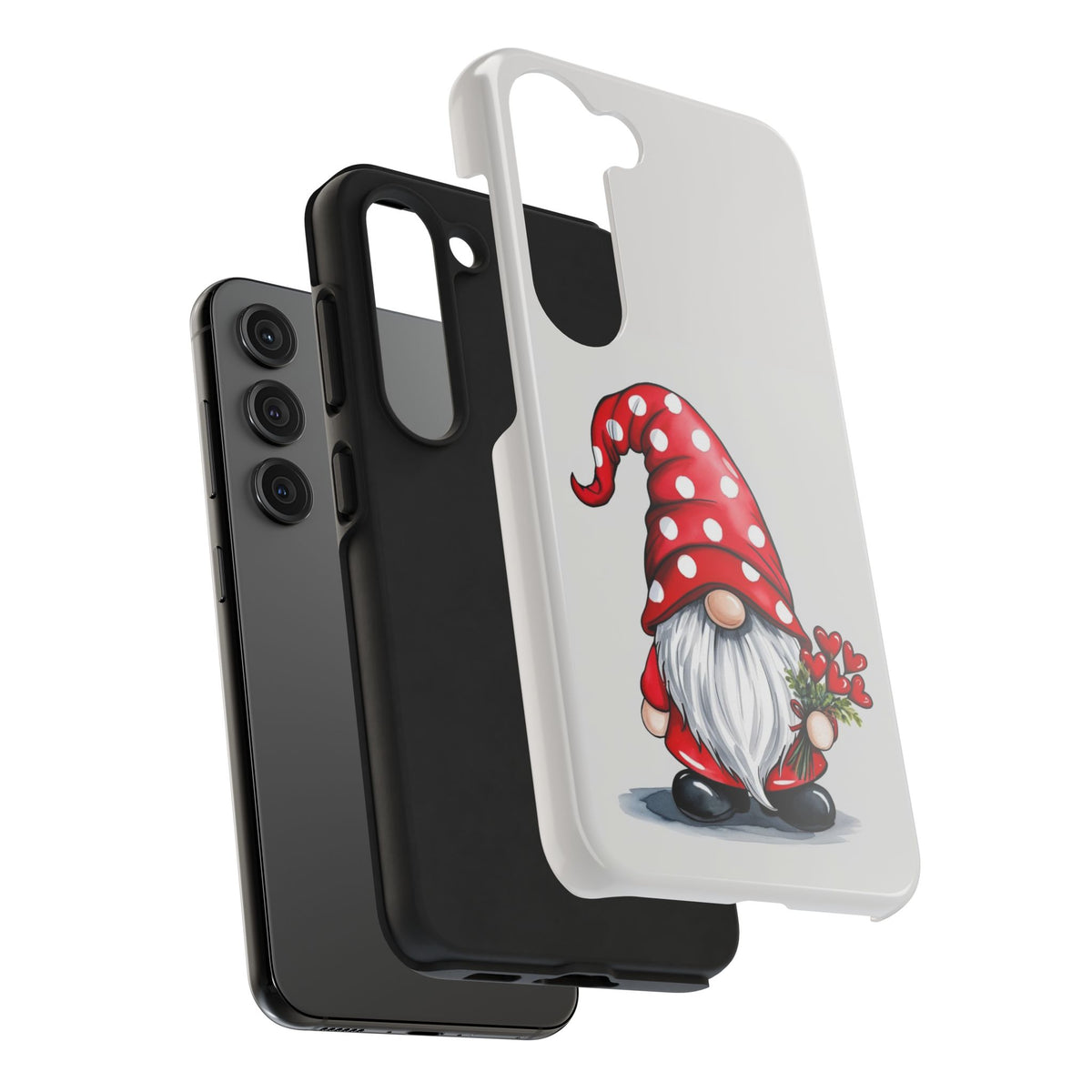 Valentine Gnome Phone Case — Cute Polka Dot Red Gnome Protective Case