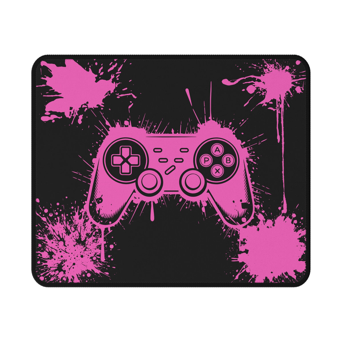 Pink Controller Splash Gaming Mouse Pad — Non-Slip Mat for Gamers