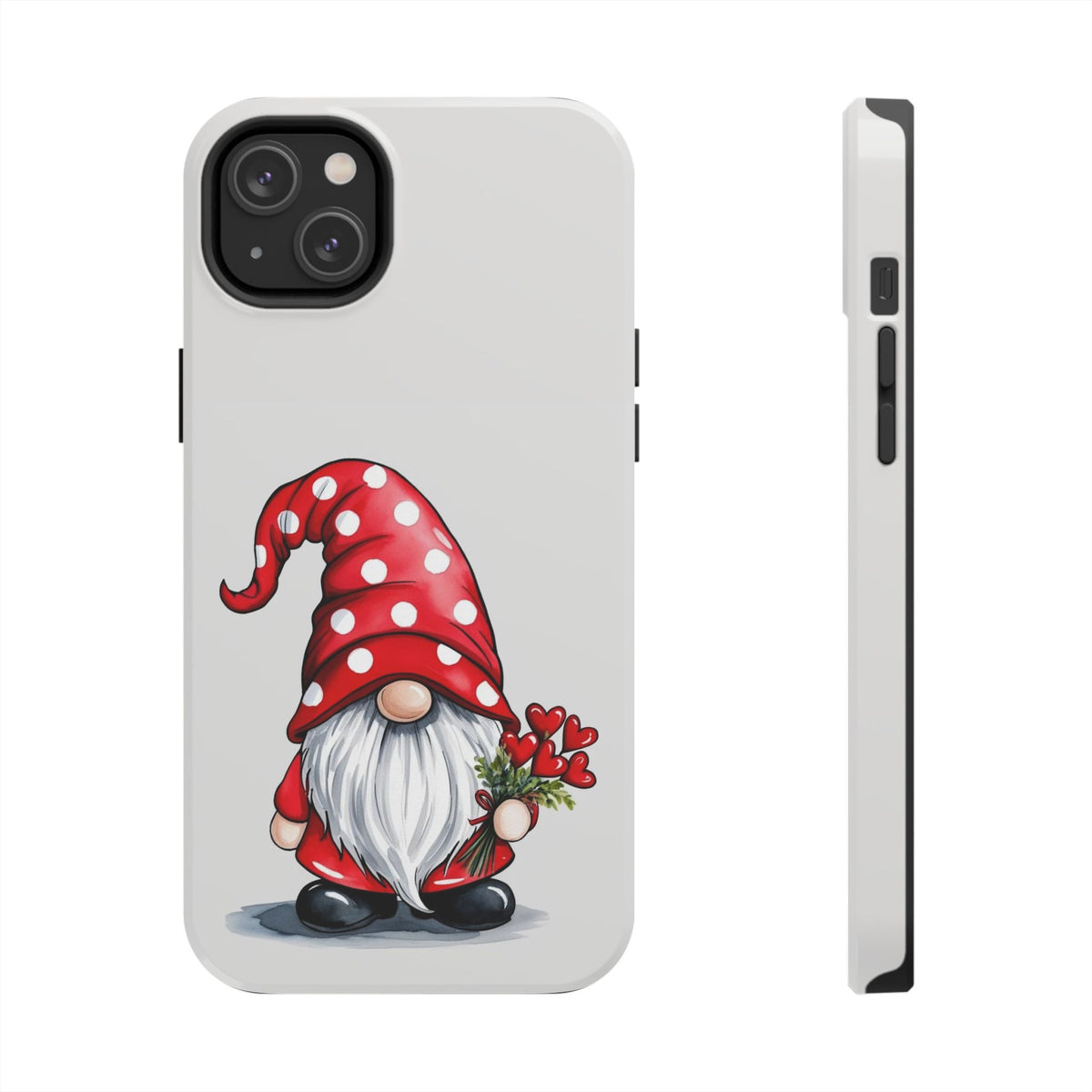 Valentine Gnome Phone Case — Cute Polka Dot Red Gnome Protective Case