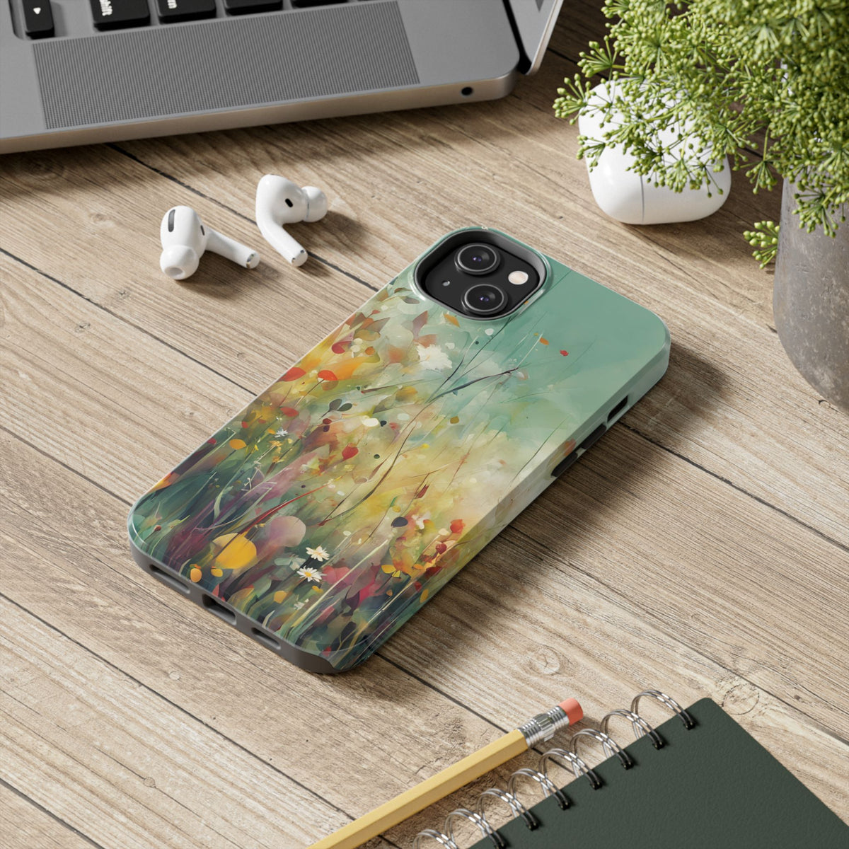 Floral Meadow Tough Phone Case — Painterly Wildflower Protection