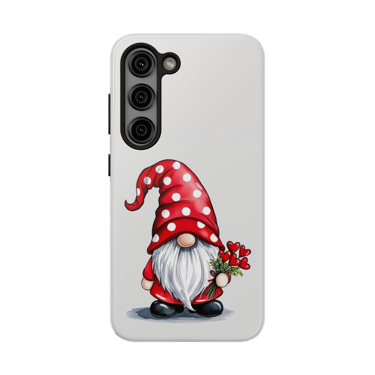 Valentine Gnome Phone Case — Cute Polka Dot Red Gnome Protective Case