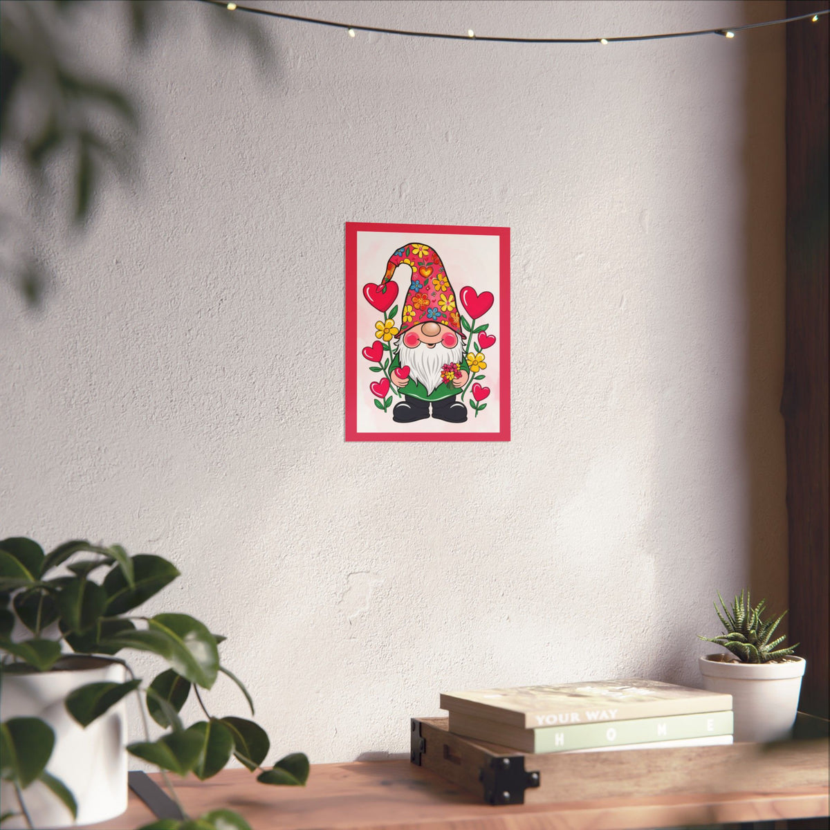 Floral Gnome Poster