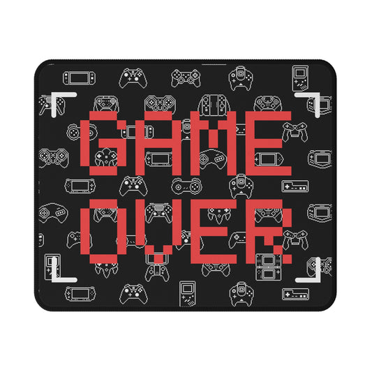 Game Over Non-Slip Gaming Mouse Pad — Retro Controllers Pattern
