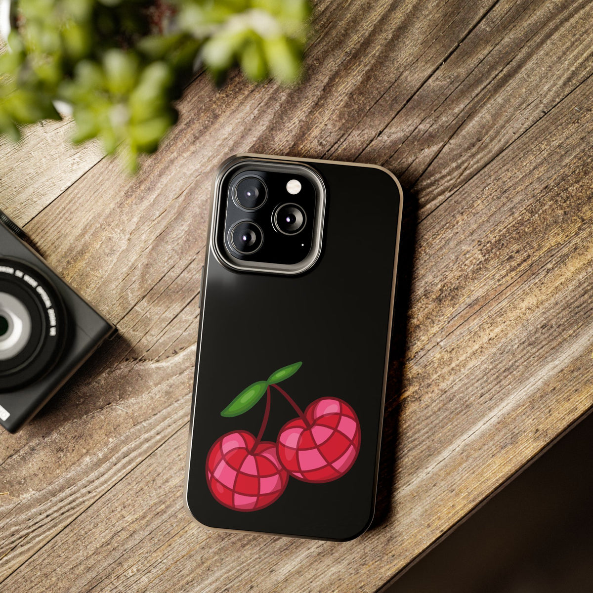 Cherries Tough Phone Case — Mosaic Cherries Design