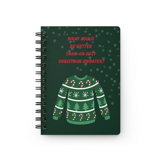 Ugly Christmas Sweater Spiral Bound Journal
