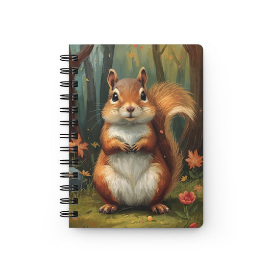 Squirrel Woodland Spiral Notebook — Cute Autumn Forest Journal