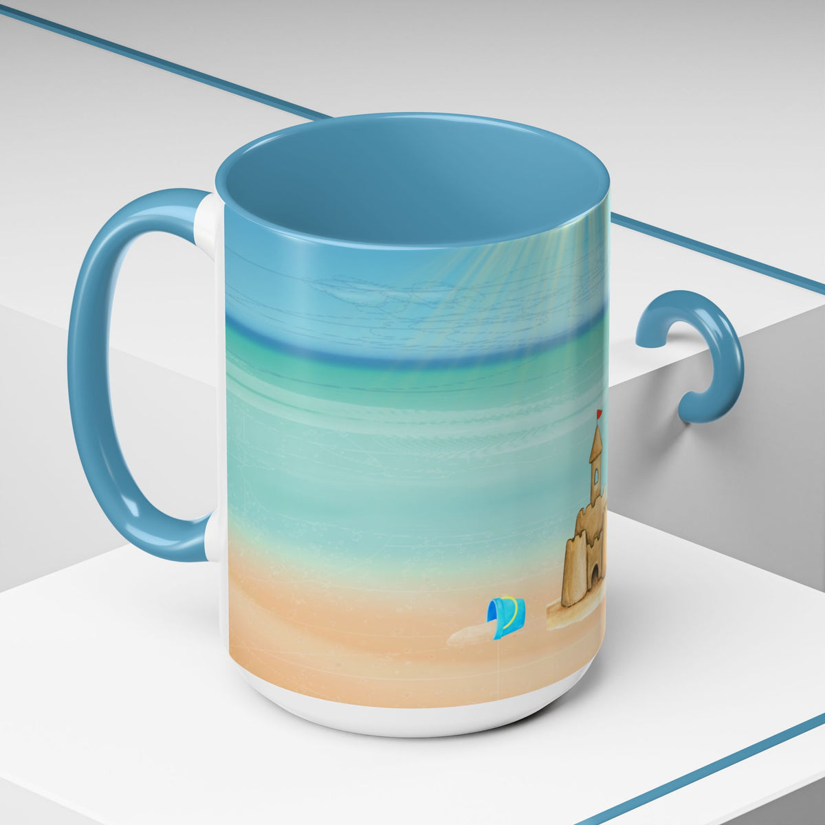 Beach Sandcastle Coffee Mug – Ocean Accent 11/15oz