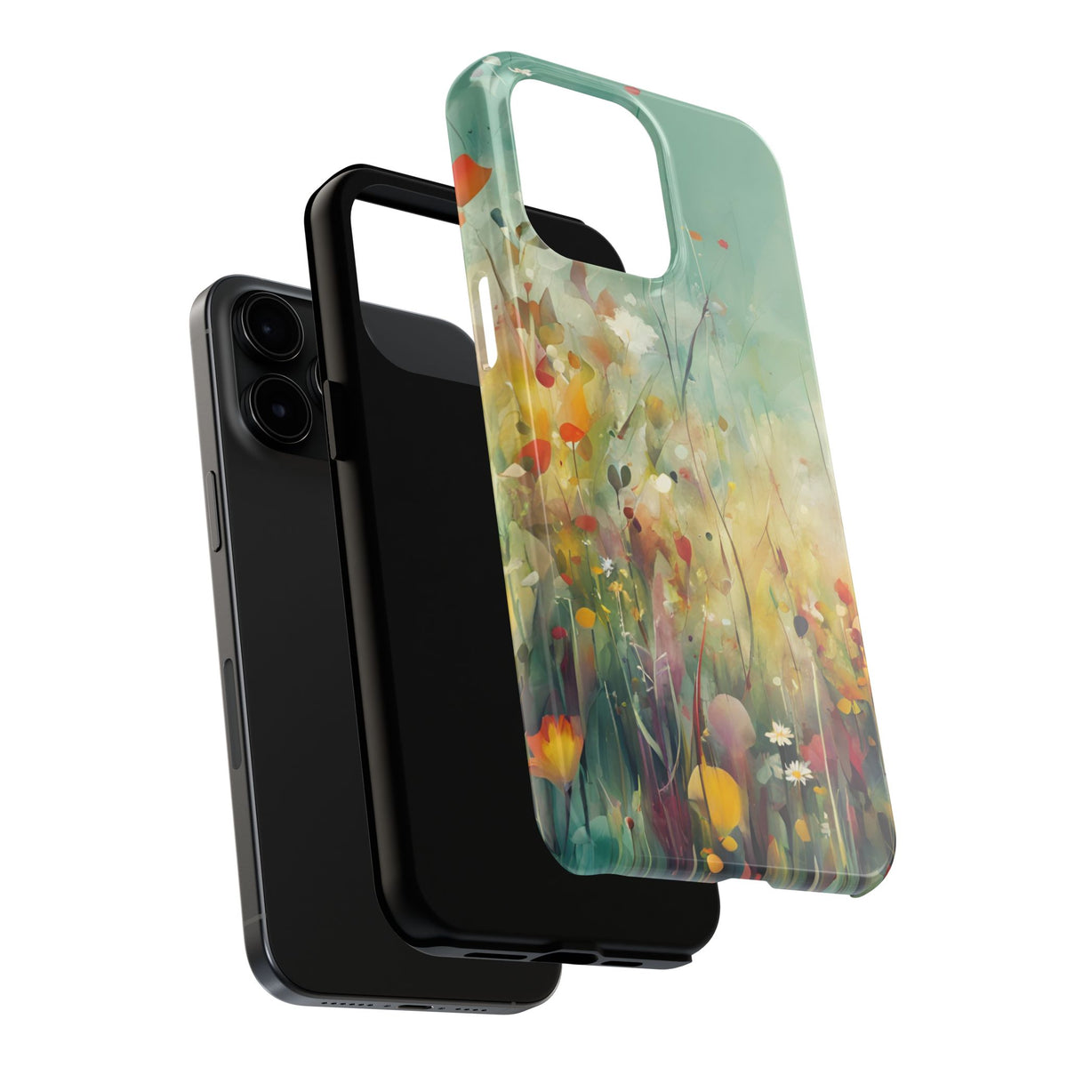 Floral Meadow Tough Phone Case — Painterly Wildflower Protection