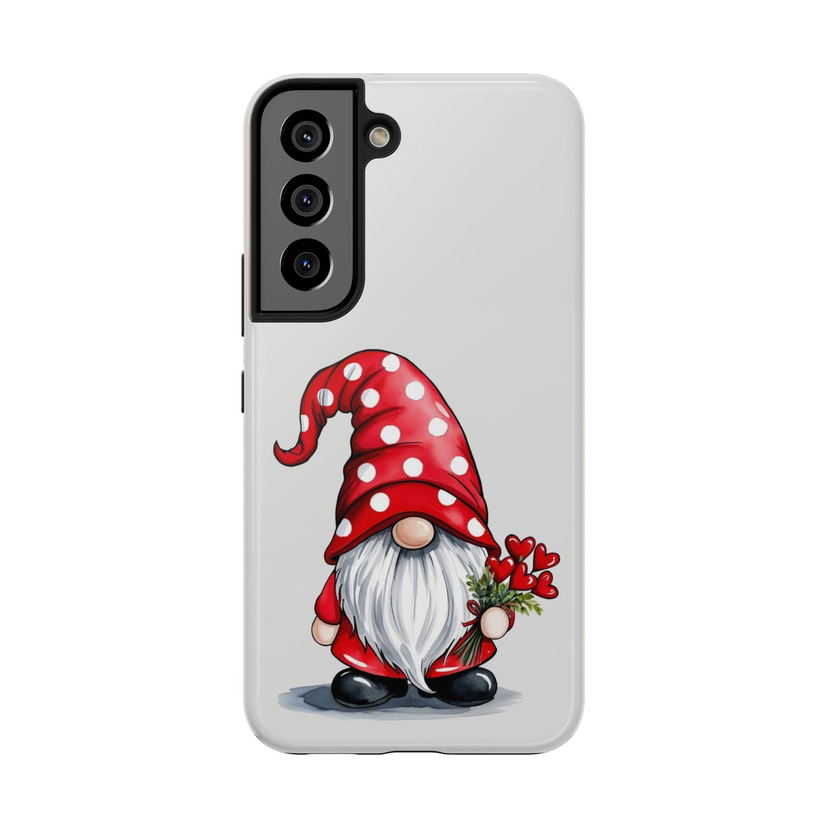Valentine Gnome Phone Case — Cute Polka Dot Red Gnome Protective Case