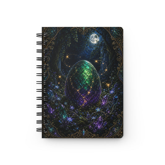 Mystical Dragon Egg Spiral Journal — Fantasy Moonlit Notebook for Writers & Dreamers