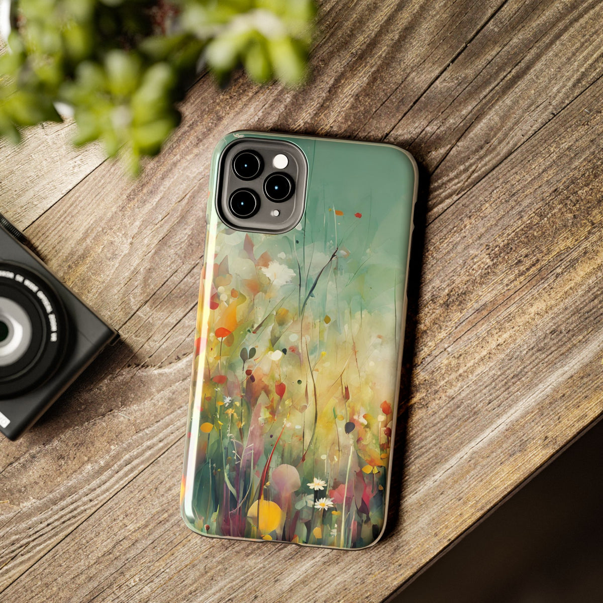 Floral Meadow Tough Phone Case — Painterly Wildflower Protection